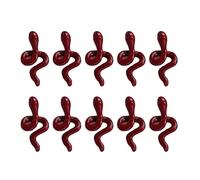 Lot de 10 breloques en forme de serpent pour ongles - Plusieurs couleurs - Décoration artistique pour le Nouvel An