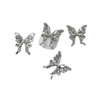 Lot de 10 breloques papillon 3D en alliage pour décoration artistique, fournitures et décorations