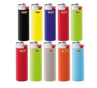 Lot de 10 briquets neutres avec pierre d'allumage BIC J26