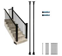 Lot de 10 broches de balustre en fer noir pour Deckorators 100 à 150 cm réglables pour intérieur grenier, villa, balcon hauteur personnalisable