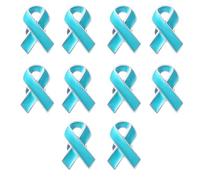 Lot de 10 broches de sensibilisation au cancer du sein en forme de ruban - Broche unique en alliage pour femme et fille, taille unique, Comme décrit