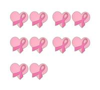 Lot de 10 broches de sensibilisation en métal en forme de cœur pour vêtements, écharpes, sacs, accessoires décoratifs, broche élégante pour chapeau, sac