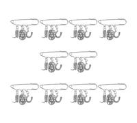 Lot de 10 broches en alliage avec chapeau de cowboy - Style western - Style vintage - Bijoux tendance - Cadeau - Épingle à corsage rétro