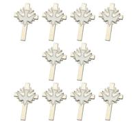 Lot de 10 broches en forme de crucifix en forme d'oiseau, légères, pour offrir des cadeaux d'anniversaire, des célébrations, fermeture sécurisée et élégante, Silver, Comme décrit