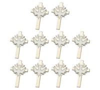 Lot de 10 broches en forme de crucifix en forme d'oiseau pour cadeau d'anniversaire de mariage Fermeture sécurisée Fermoir sécurisé, Silver, Comme décrit