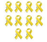 Lot de 10 broches en forme de ruban pour la sensibilisation aux cancers du sein pour femme, Métal