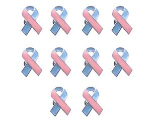 Lot de 10 broches en ruban de sensibilisation au cancer du sein, aux soins de santé, au bien-être public, accessoires de bijoux, taille unique, Comme décrit