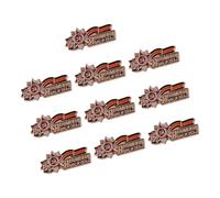 Lot de 10 broches rétro à breloques URSS avec détails de blé et ruban, parfaites pour les amateurs d'histoire commémorative, One Size, Comme décrit