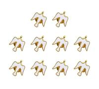 Lot de 10 broches unisexes en alliage pour pull, vêtements, bijoux, petites colombes, convient pour des tenues élégantes, accessoire de fête, taille unique, Comme décrit