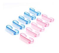 Lot de 10 brosses à ongles avec poignée en plastique pour le nettoyage des ongles des doigts Outils de manucure Accessoires Pinceaux à ongles pour nail art de moins de 5