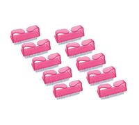 Lot de 10 brosses à ongles nettoyantes - Vivezen - Rose