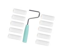 Lot de 10 brosses à rouleau éponge avec support pour le pouce pour peindre et décaper la peinture en mousse Espace de vie à la maison