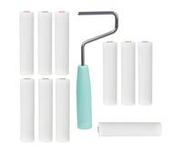 Lot de 10 brosses à rouleau éponge avec support pour le pouce pour peinture et taches en mousse pour la maison