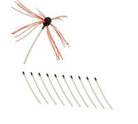 Lot de 10 brosses de nettoyage de tuyaux de 43 cm pour éliminer efficacement l'amassement du charbon et améliorer la combustion et les réserves de charbon recyclables Transparent