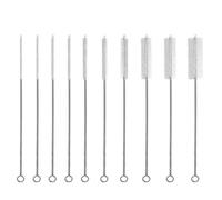 Lot de 10 brosses de nettoyage pour paille - 30 cm - Tubes à essai - Brosse de nettoyage - Brosse de nettoyage pour tuyau à lait - Brosse de tuyau - Brosse de nettoyage pour nettoyer les espaces