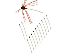 Lot de 10 brosses flexibles de 43 cm avec poils en polyamide pour un nettoyage efficace de la sortie du foyer et du sèche-linge - Sécurité et ventilation - Recyclable - Transparent