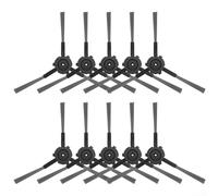 Lot de 10 brosses latérales d'angle compatibles avec Ecovacs pour aspirateurs robots Yeedi Y1 Pro Plus, poils en nylon durables pour un nettoyage efficace des bords, noir, 10 pièces