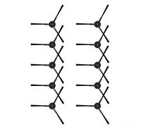Lot de 10 brosses latérales de rechange pour aspirateur robot Cecotec Conga X50 en plastique et nylon pour faciliter le nettoyage des bords et des coins