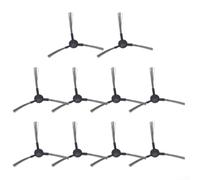 Lot de 10 brosses latérales de rechange, pour Cecotec, Conga 999 et X-Treme, robot aspirateur, nylon ABS durable, noir, 54 mm (10 pièces)