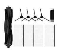 Lot de 10 brosses latérales principales pour aspirateur Robot pour Ultenic D6s, 1 Brosse à Rouleau Principale, 4 filtres HEPA, 4 brosses latérales, 1 Brosse de Nettoyage