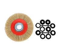 Lot de 10 brosses plates en acier 200 mm pour meuleuse d'établi