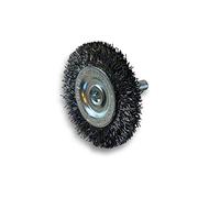 Lot de 10 brosses rotatives circulaires métalliques sur tige Ø 50 mm | Fil acier dur Ø 0,30 mm | Epaisseur 8 mm | 1 rang | Pour perceuse ou visseuse à mandrin | Kibros 2650AT8x10