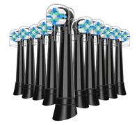 Lot de 10 brossettes compatibles avec Oral B IO 2 3 4 5 6 7 8 9 10 Series Brosse à dents électrique Compatible avec Oral B IO pour le soin quotidien de la bouche (noir)