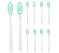 Lot de 10 brossettes de rechange compatibles avec les brosses à dents électriques Apa care - Compatibles avec les brosses à dents soniques apacare - Blanc