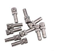 Lot de 10 buses brumisantes en cuivre de 6 mm à connexion rapide pour arrosage de jardin, terrasse, pelouse, serre, système d'atomisation de refroidissement (0,4 mm)