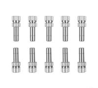 Lot de 10 buses de brumisation en cuivre de 6 mm avec connexion rapide pour systèmes d'irrigation de jardin et de refroidissement par brume (0,8 mm)