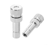 Lot de 10 buses de brumisation en cuivre de 6 mm avec connexion rapide pour systèmes d'irrigation de jardin et de refroidissement par brume (0,5 mm)