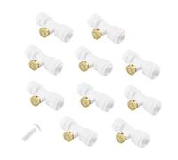 Lot de 10 Buses de brumisation en Laiton Basse Pression, buse de brumisation à Filetage d'irrigation avec connecteur en T de 1/4'', UNC10-24 pour système de Refroidissement extérieur de