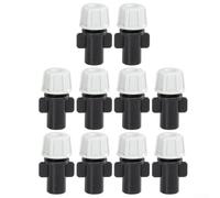 Lot de 10 buses de brumisation réglables pour jardin, arroseurs de brouillard - Embouts de pulvérisation en plastique pour plantes et pelouses - Pièces de système d'arrosage pour terrasse - Jets de
