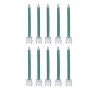 Lot de 10 buses de mélange en plastique pour colle adhésive, buse applicatrice de mélange à double trou avec conception filetée, empêche le blocage de la pointe de mélange de