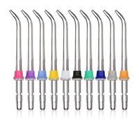 Lot de 10 buses de rechange colorées compatibles avec WaterPik pour hydropulseur dentaire, buse pour nettoyer les dents et les gencives