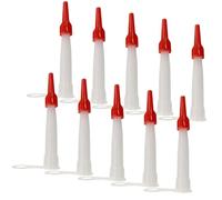 Lot de 10 buses d'étanchéité en silicone avec capuchons attachés pour outil d'étanchéité, construction filetée standard, embouts applicateurs, construction, capuchons de buse d'étanchéité en silicone