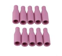 Lot de 10 buses MB15AK en céramique compatibles avec chalumeau de soudage à gaz MIG MAG, consommables à pointe en porcelaine, 7 x 51 mm, couleur rose professionnelle