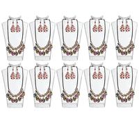 Lot de 10 buste de présentation de bijoux, porte-colliers, porte-bijoux en plastique, porte-boucles d'oreilles, porte-bijoux, porte-chaînes pour bijoutiers, magasins, présentoirs d'exposition,