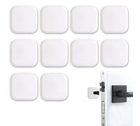 Lot de 10 butées de poignées de porte autocollantes en caoutchouc blanc de 4 cm