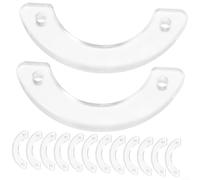 Lot de 10 butées de tiroir pour commode, butées de tiroir à montage inférieur pour coiffeuse, bureau et coiffeuse, guide en plastique transparent avec simple