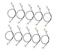 Lot de 10 câbles à clip en métal de 23 cm de long pour tester le courant des expériences physiques à tête unique