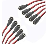 Lot de 10 câbles d'alimentation CC 5,5 mm x 2,1 mm femelle DC Power Pigtail adaptateur connecteur baril pour caméra de surveillance de sécurité à domicile