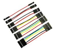 Lot de 10 câbles de test au pas de 2,54 mm for platine d'expérimentation (connecteurs mâles et femelles) - Bricolage électronique(Fe to Fe,LENGTH 70CM_3PIN 10PCS)