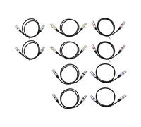 Lot de 10 câbles Dmx 1m 3 stylos, XLR Cable Set 3 broches Dmx Câble de connexion de signal Dmx Light Cable, Dmx Câble de connexion de signal Canon pour Dmx Luminosité Moving Head Projecteur de scène