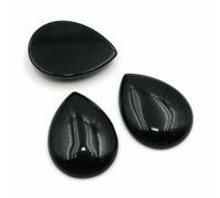 Lot de 10 cabochons en forme de goutte d'eau, 30 x 40 mm, pierre naturelle d'améthyste, pour bijoux, pendentifs, boucles d'oreilles, broches, accessoir