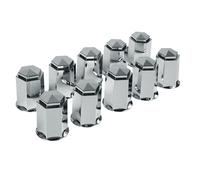 Lot de 10 cache-boulons ABS - Ø 32 mm - Chromé