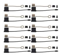 Lot de 10 cache-câbles USB C + coque de protection pour port USB + bouchons anti-poussière USB C + protections anti-poussière pour prise casque 3,5 mm