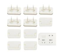 Lot de 10 cache-prises pour - Protection réutilisable - Blanc