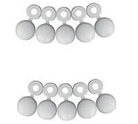 LOT DE 10 CACHE RIVET BLANC PLAQUE D'IMMATRICULATION VOITURE AUTO MOTO SCOOTER MOBYLETTE PROTECTION PLASTIQUE VIS BOULON FIXATION