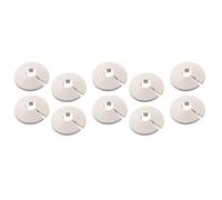 Lot de 10 cache-tuyaux fabriqués en plastique résistant à la chaleur pour tuyaux de 15 mm, applicables aux vannes de radiateur, tuyaux d'eau et raccords de gaz (blanc)